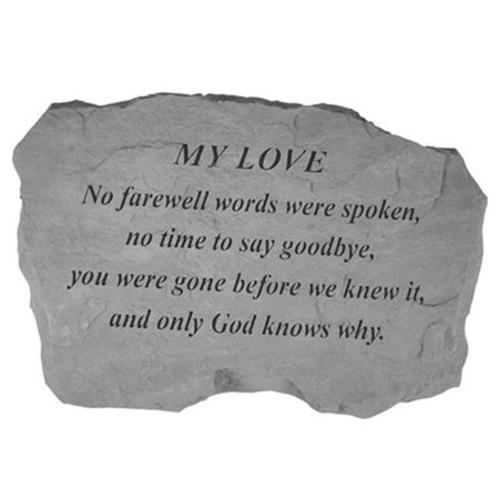 KAY BERRY INC Kay Berry- Inc. 98520 My Love-No Farewell Words Were Spoken - Memorial - 16 Inches x 10.5 Inches x 1.5 Inches 98520
